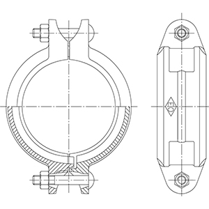 RS - ACOPLAMIENTO RÍGIDO 'S' STANDARD - RANURADO - 6RS2G50A